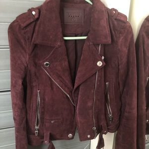 Blank NYC sz small maroon suede jacket